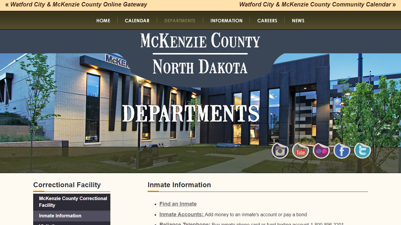 Inmate Information - McKenzie County, North Dakota