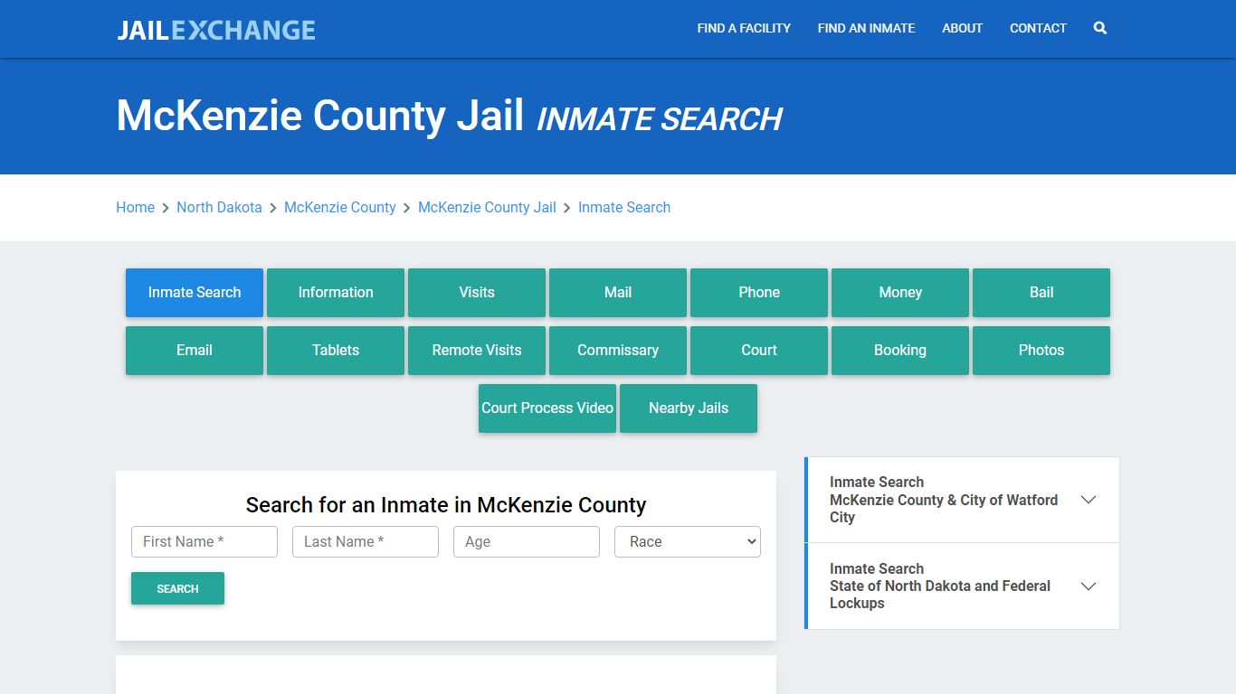 McKenzie County Jail, ND Inmate Search: Roster & Mugshots