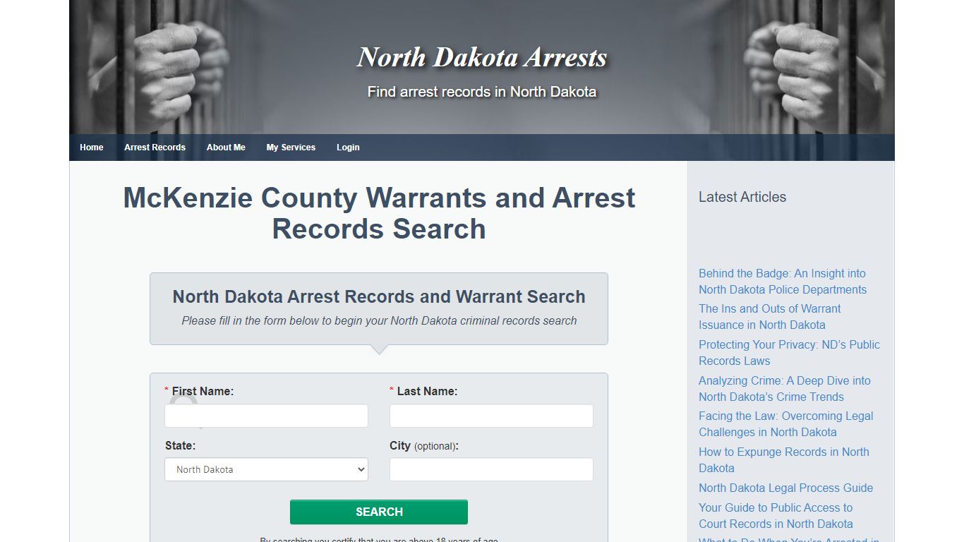 McKenzie County Warrants and Arrest Records Search